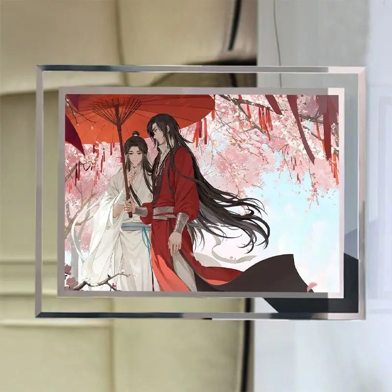 Tian Guan Ci Fu TGCF Xie Lian Hua Cheng Heaven Official Blessing Figure Crystal Picture Photo Frame for Desktop Decorations