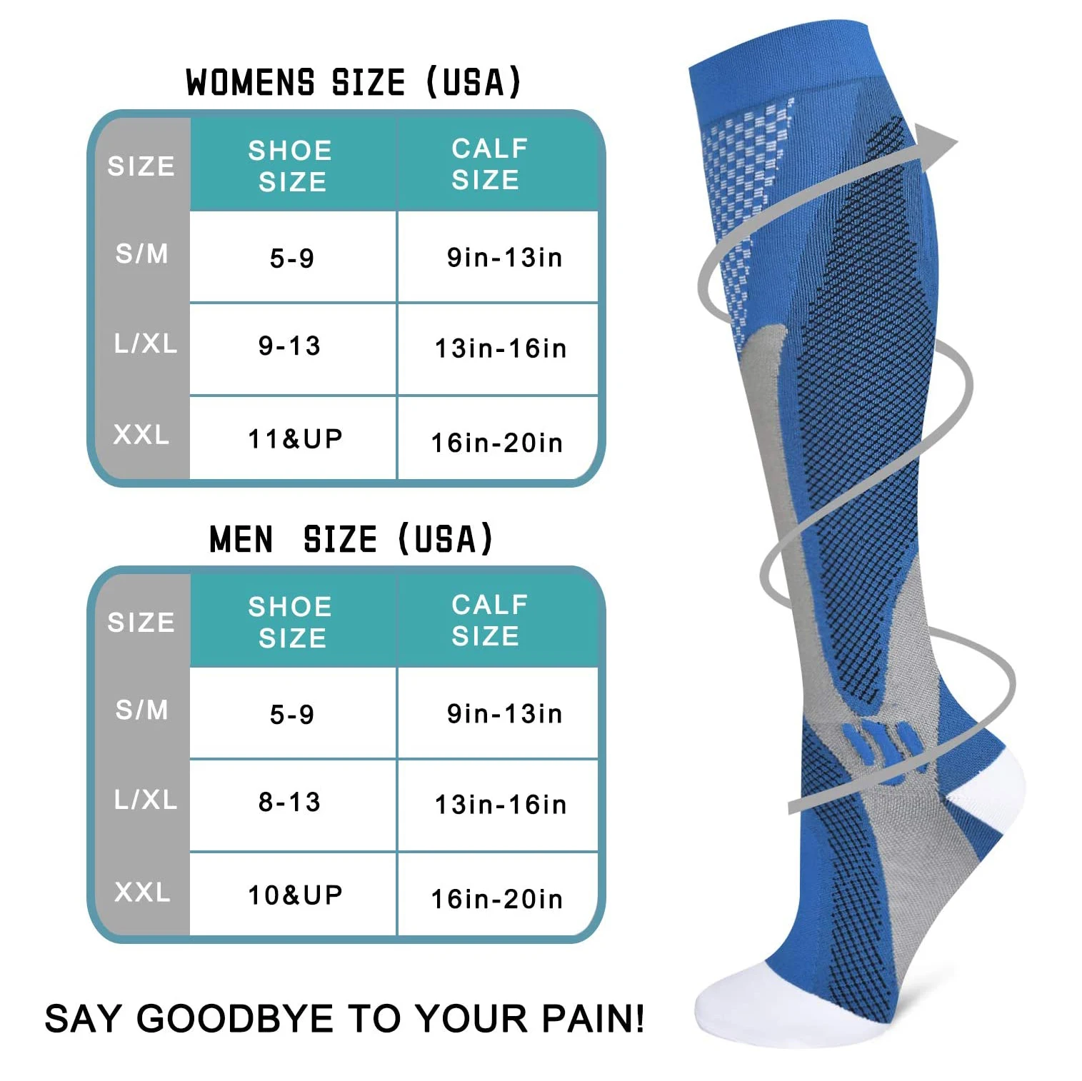 Chaussettes de compression médicales pour hommes et femmes, varices, grossesse, allaitement, athlétique, football, football, bas de sport, 20-30 mmHg
