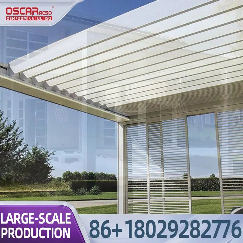 

Наружная моторизованная жалюзированная крыша, высокая долговечность, индивидуальные современные алюминиевые беседки для сада, патио, беседки на заднем дворе