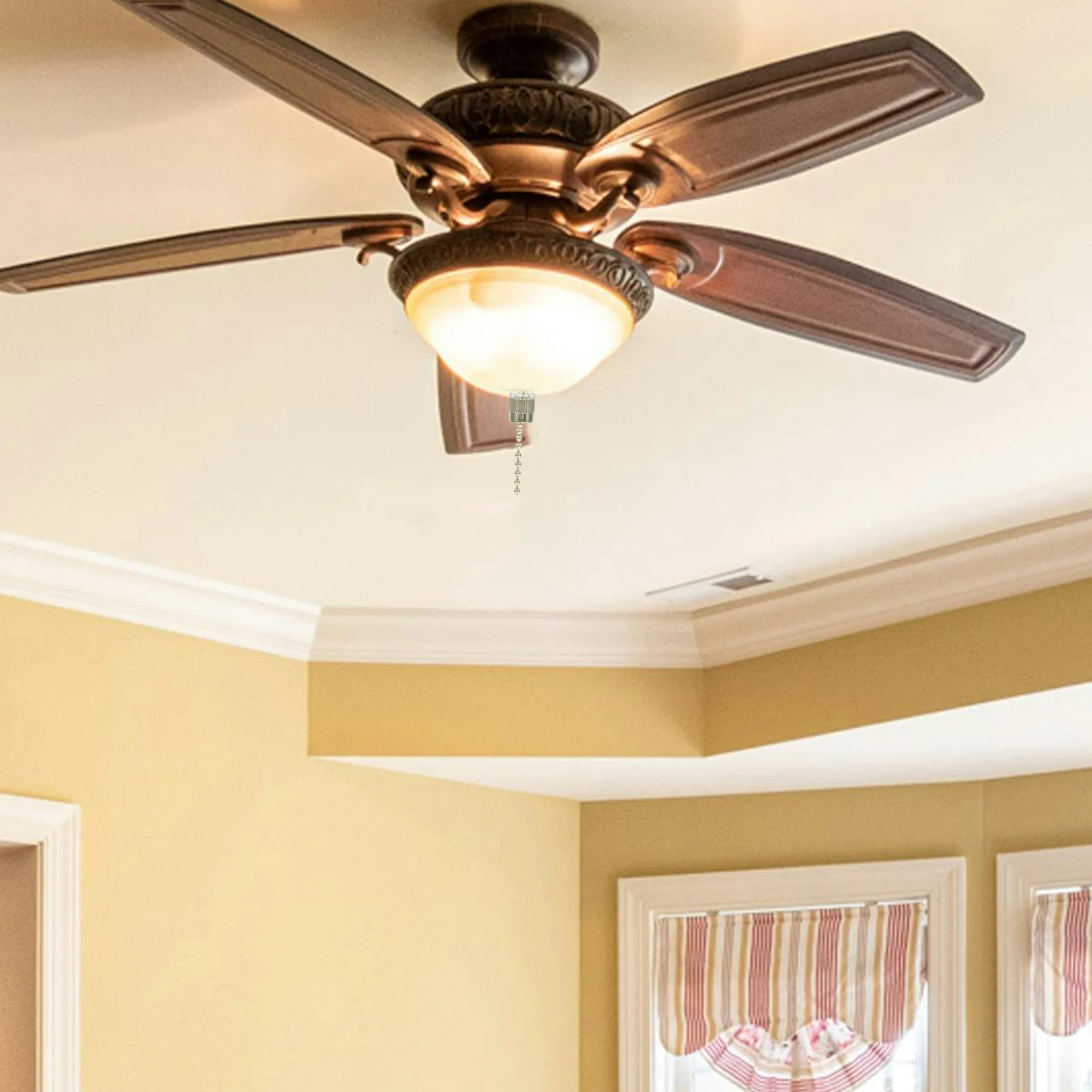 

Easy Install Pull Chain Switch for Ceiling Fan Wall Light Floor Lamp Table Lamp Replacement Cord Controller Functionality