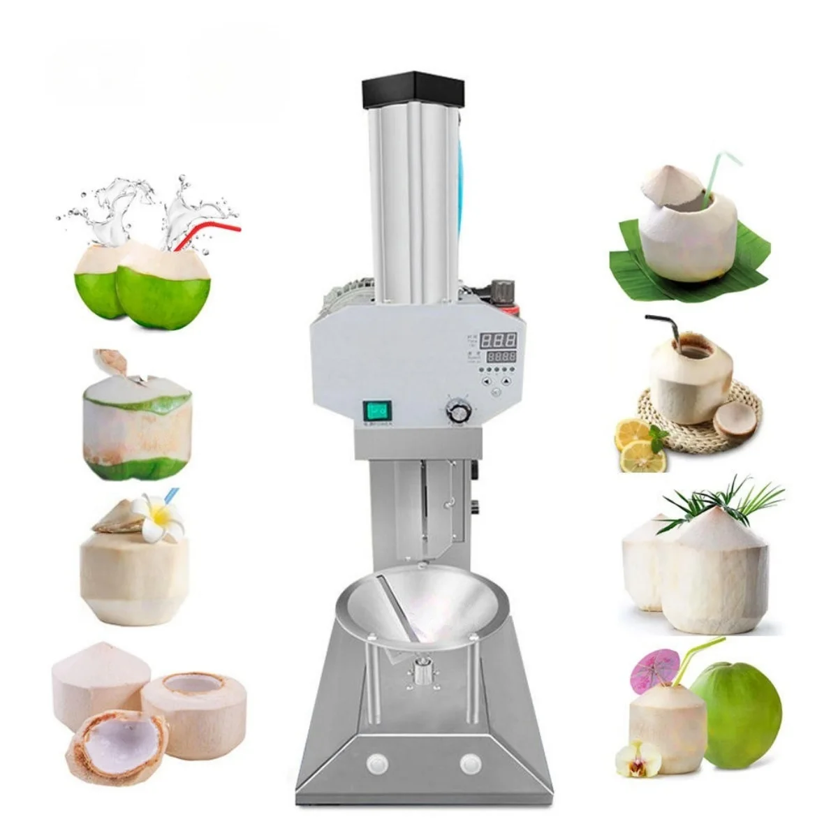 Tender Coconut Peeling Machine Price Commercial Coconut Shelling Machine With Precise Pointed Trimming Function