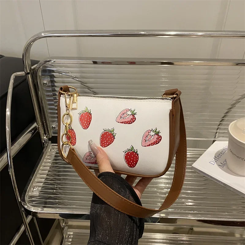 وصول جديد سعة كبيرة المرأة حمل حقيبة تحت الإبط طباعة ركاب حقيبة كتف مفردة لينة البوليستر بطانة سستة إغلاق #1