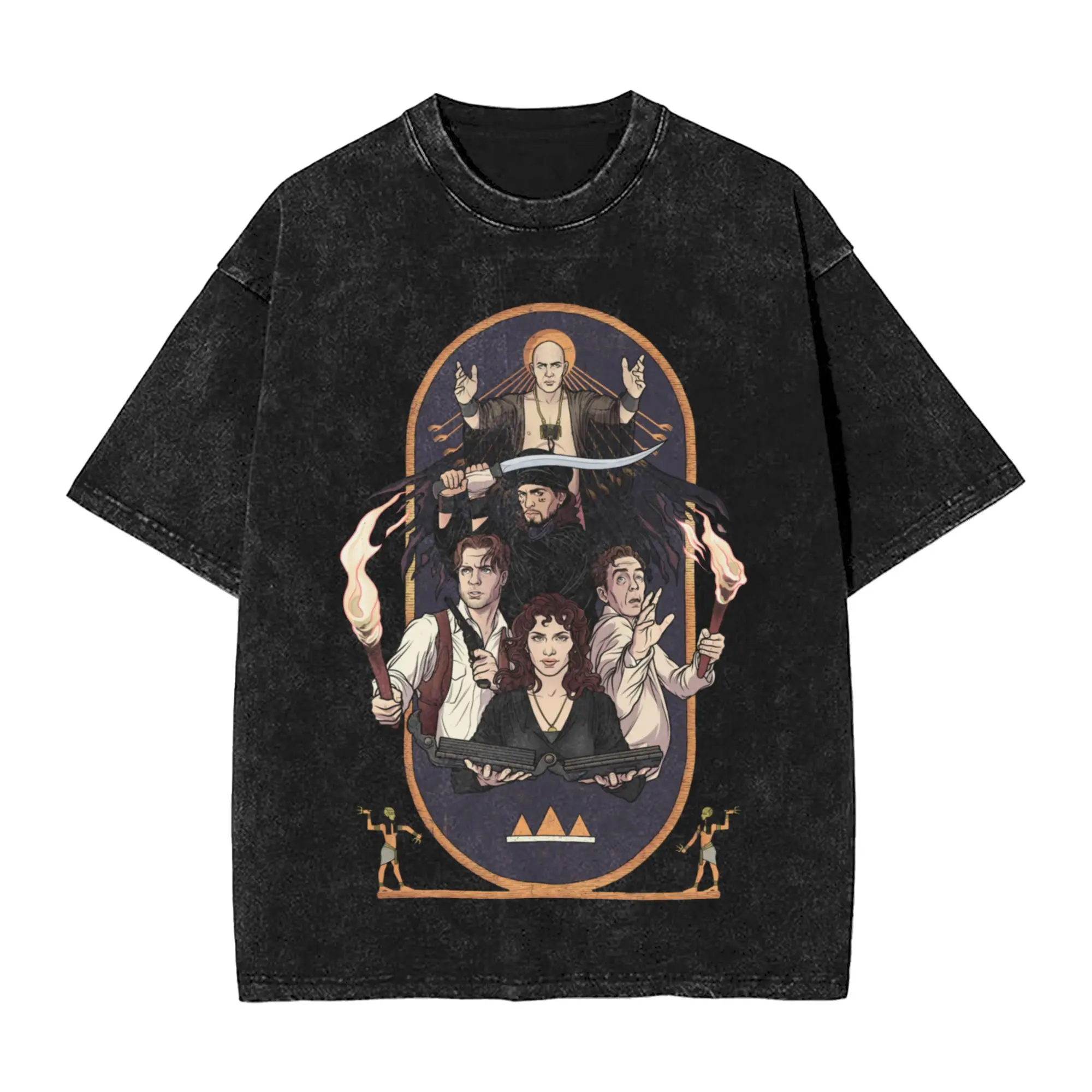 No Harm Ever Came from Reading a Book Washed T Shirt The Mummy Horror Movie Cotton Clothes   O Neck Tee Shirt Summer T-Shirts