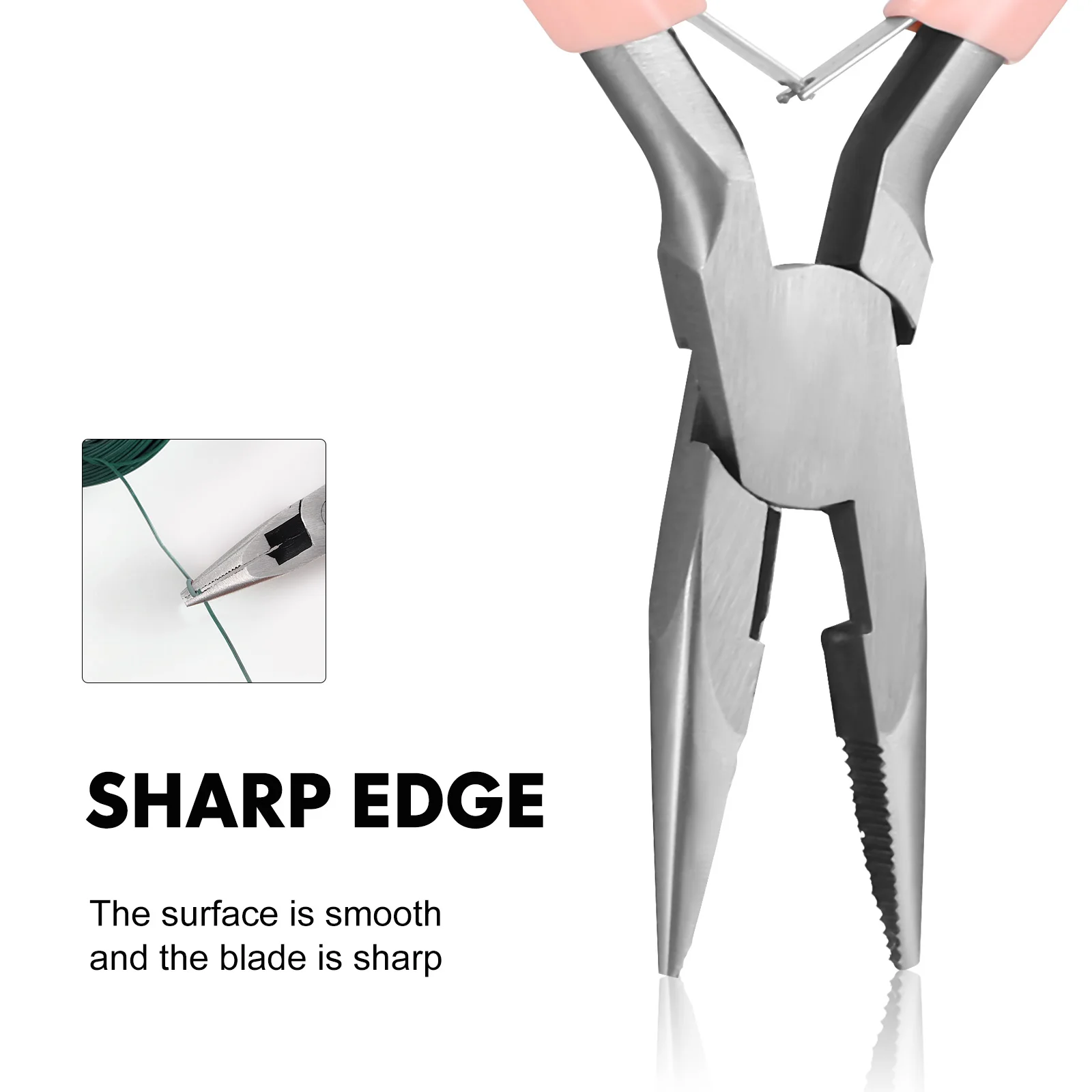 1 PCS Professional Jewelry Making Needle Nose Pliers Ergonomic Rubber Handle Small Mini Craft Repair Wire Winding Earring