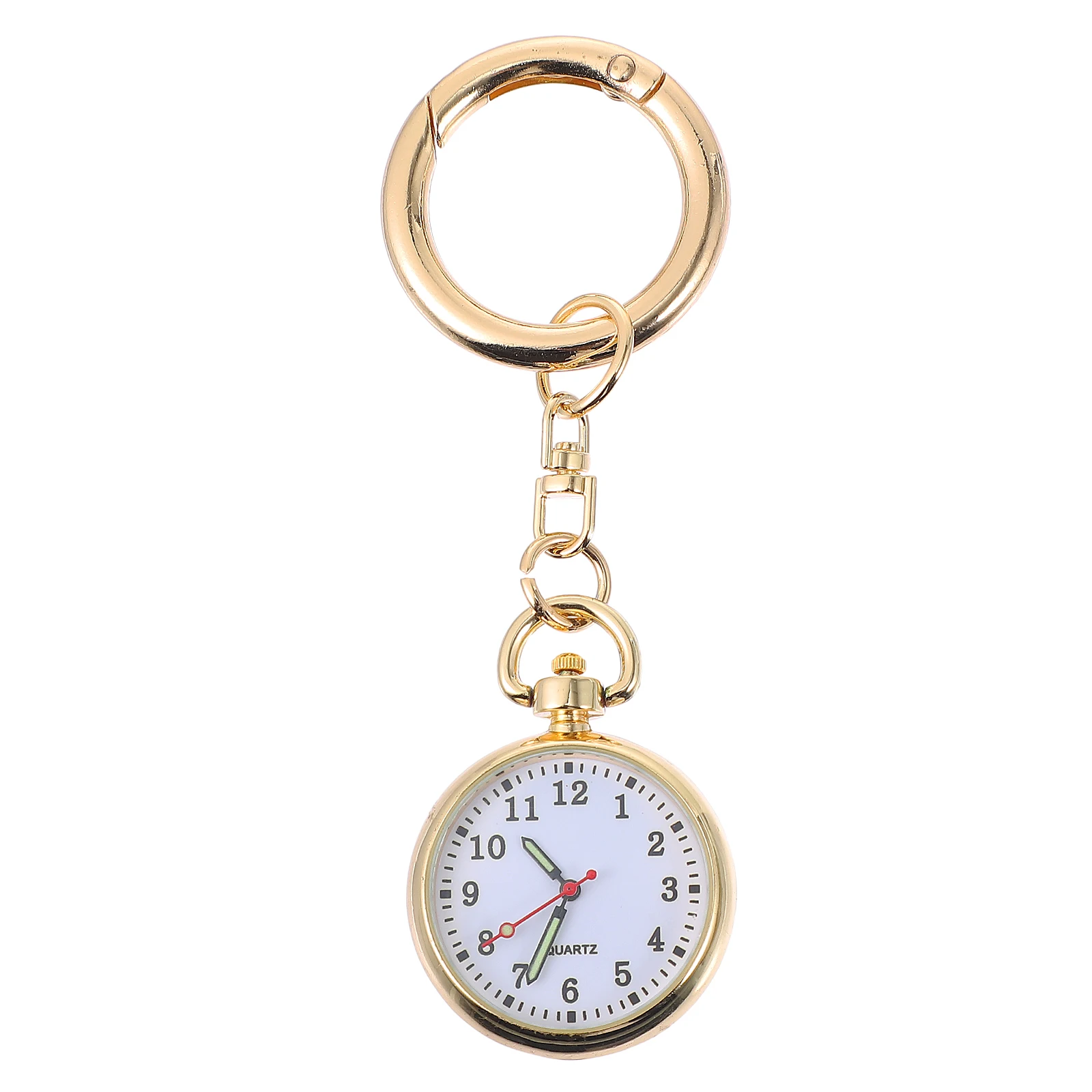 

Hanging For Nurse Durable Luminous Quartz Pocket Watch Clip Key Buckle Design Travel Medical Staff Gift Fob Watch
