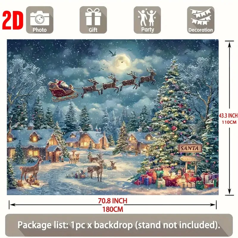 VIKAMA Holy Night Christmas Tapestry, Nativity Scene with Animals, Religious Wall Hanging for Home Church Bedroom Decor