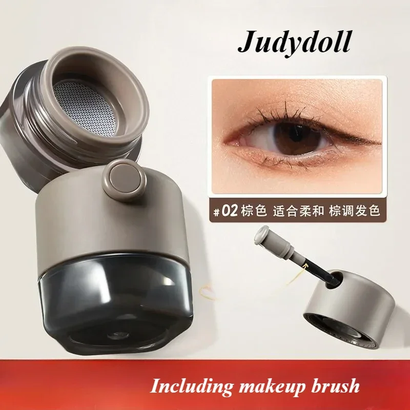 

Judydoll Eyeliner Cream Smooth Easy to Color Brown Air Cushion Eyeliner Long Lasting Natural Makeup With Brush