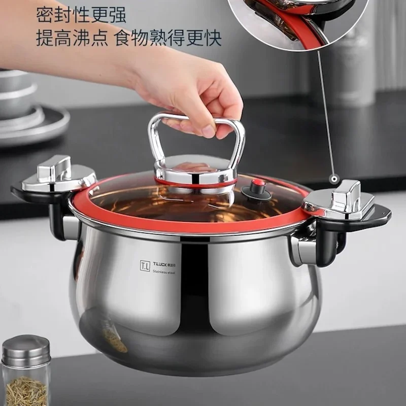 Steamer instant cooking pot Stainless steel cookware Micropressure soup hot pot for cooking kitchen accessories pots and pans