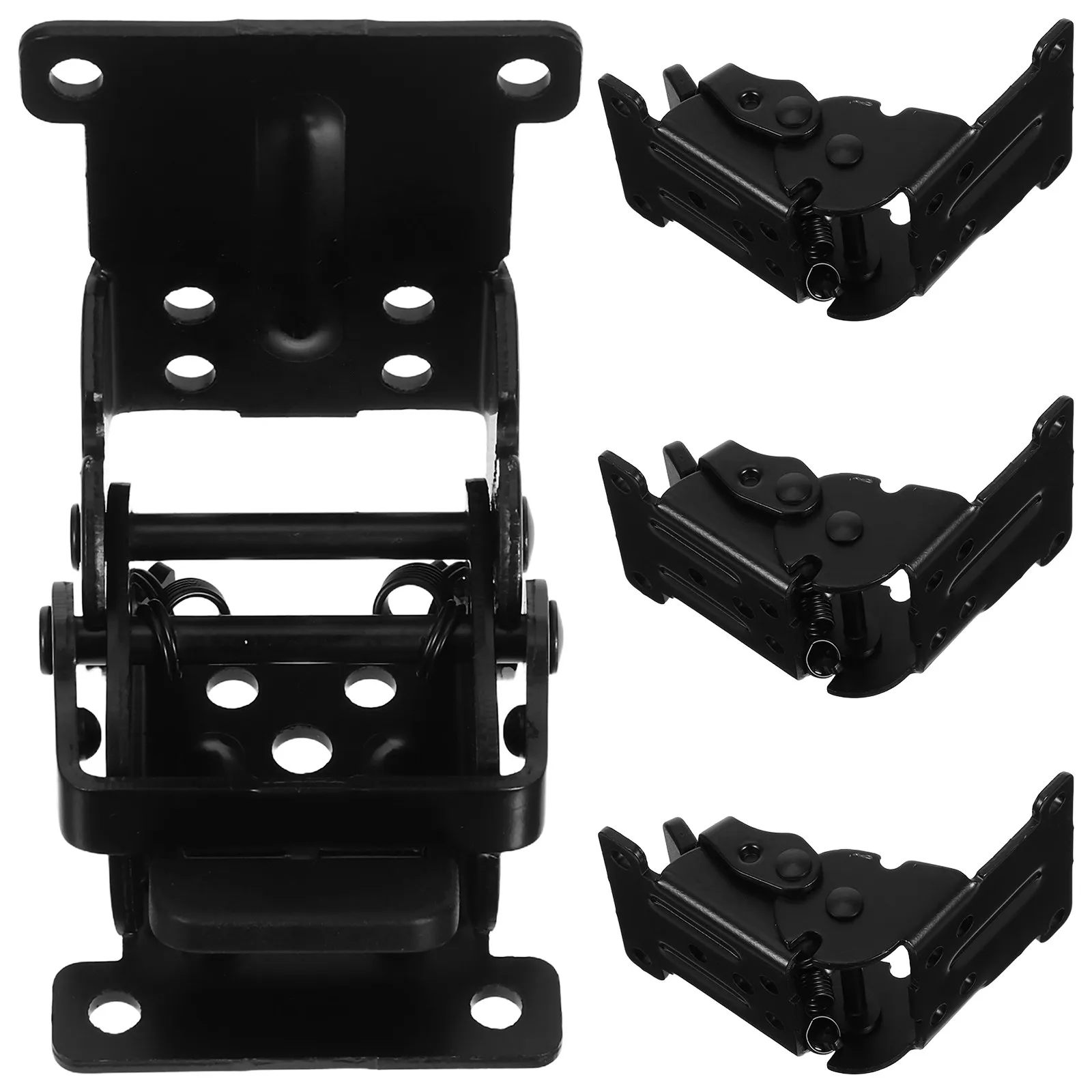 

4Pcs Folding Furniture Hinges Heavy Duty Self Locking Foldable Steel Triangle Brackets Lock Extension Support for Table