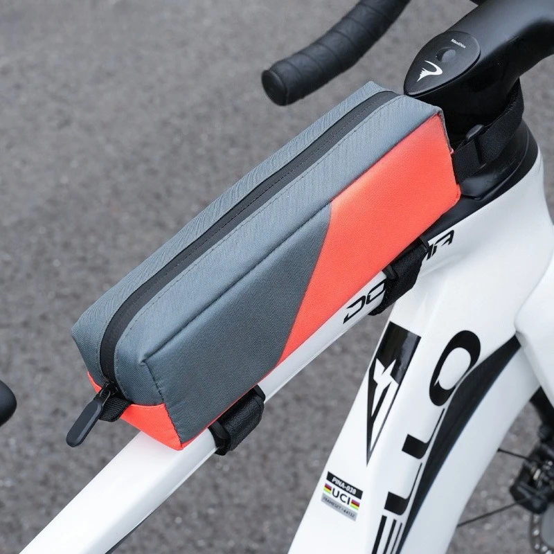 Waterproof Mountain Bike Top Tube Bag Color‑Block Front Frame Pouch for MTB Road Bike Cycling Accessory Storage Organizer