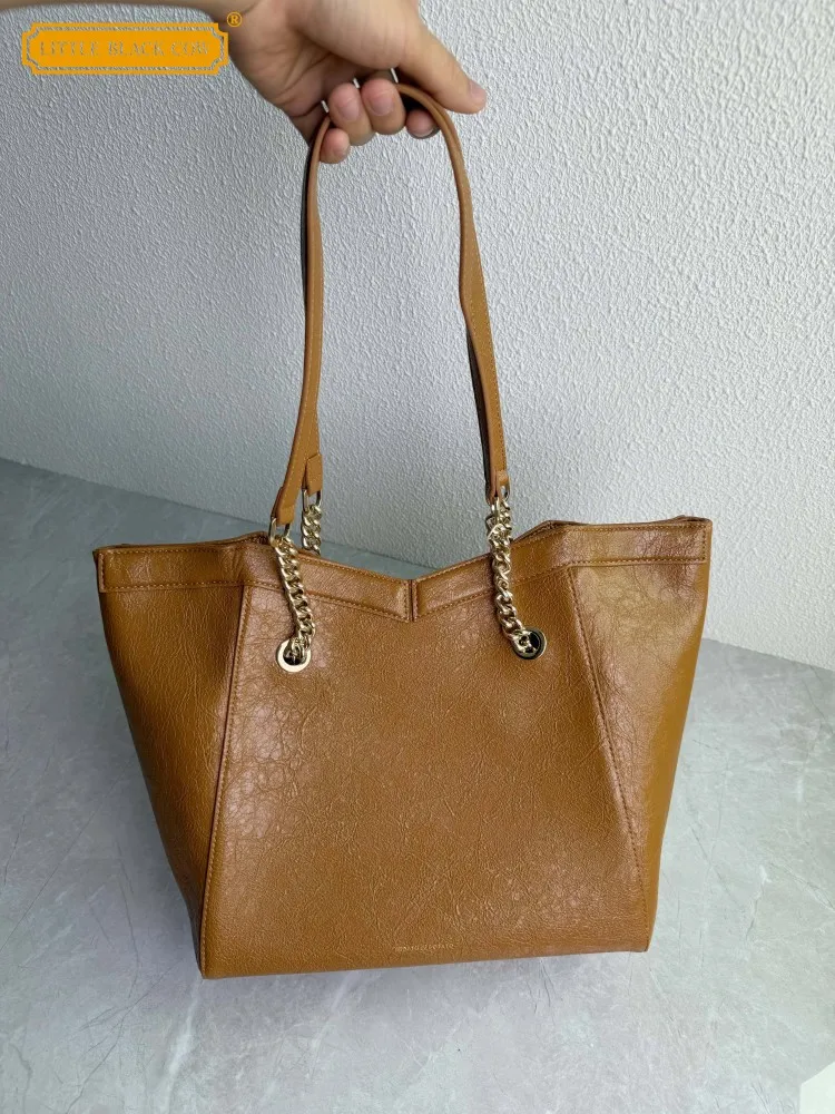 New Style Womens Large Capacity Cow Split Leather Handbag Fashion Tote Bag Solid Color Work Ladies Leisure Single Shoulder Bags