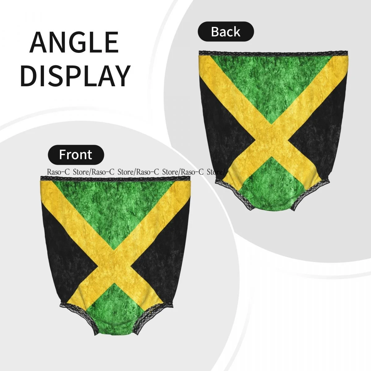 Funny Grandma Underwear Jamaica Metallic Flag Casual Prank Presents