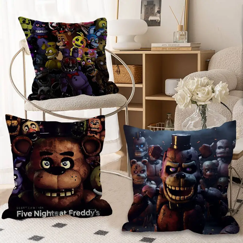 Fnaf Five-nights-At-Freddys Decorative Room Aesthetics Pillow Case Home Decor Bedroom Sofa Bed Couch Pillow Cover 45x45