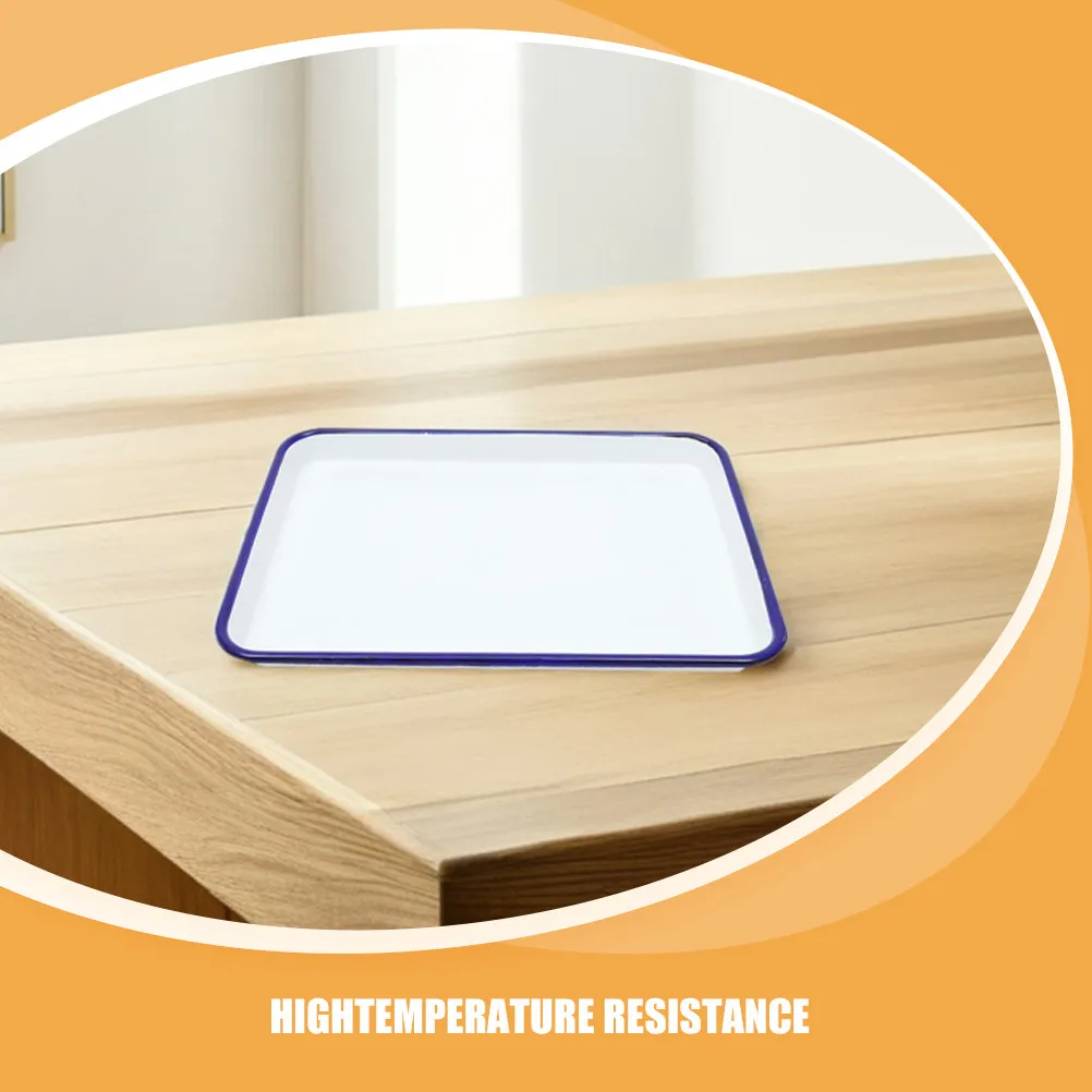 

2pcs Enamel Baking Trays 26x18cm And 30x20cm Heat-Resistant Rectangle Oven Pans For Kitchen Non-Stick Pie Oven Tray Baking Dish