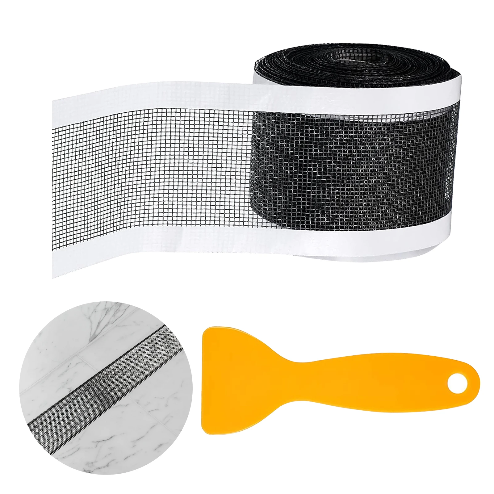 Drain Hair Catcher Wear-resistant Rectangular Filter Sink Strainer Polyester Bathroom Floor Hair Catcher Cover for Bathtubs