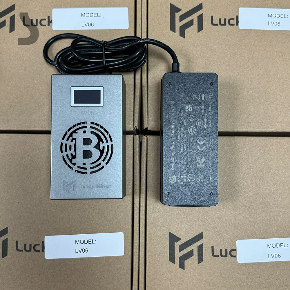 

WiFi Bitcoin Miner Lucky Miner LV06 Hashrate 500g/s with Power Supply Compatible with Nicehash Mining Pool Letto miner Lv06 V6