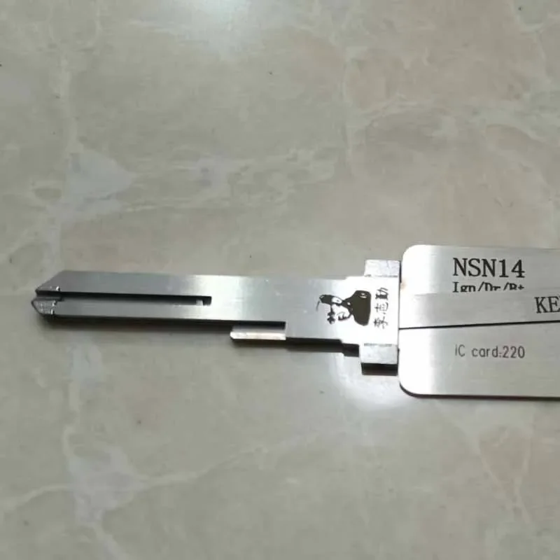 1 قطعة Lishi 2 في 1 NSN14 DA34 لنيسان سوبارو قارئ فك الباب الجذع الإشعال مكافحة وهج فك و اختيار أداة Ganzua عدة #6