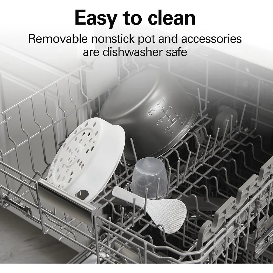 デジタルプログラマブル炊飯器兼フードスチーマー、調理済みご飯12カップ、生米6カップ対応、スロークック機能付き