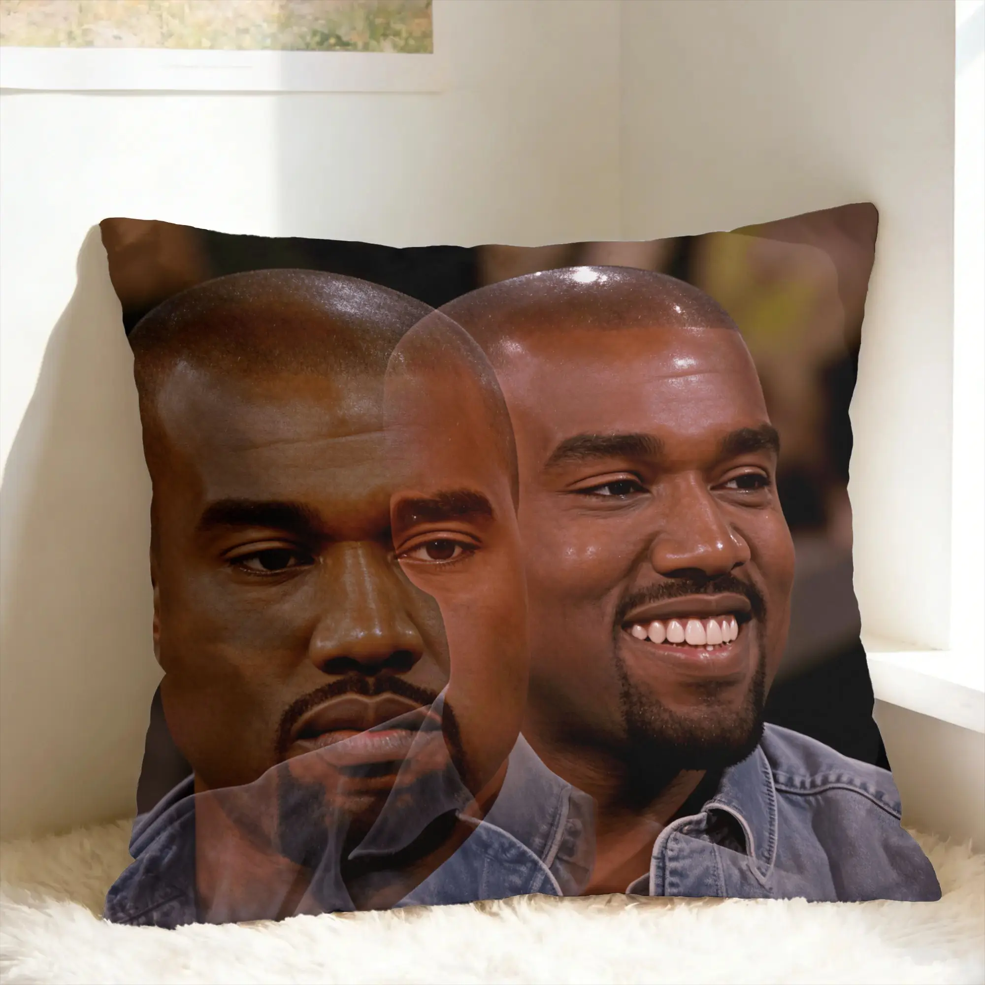 Kanye West Meme Pillow Cover  Soft Cushion Cover Fashion Pillow Case For Living Room Chair