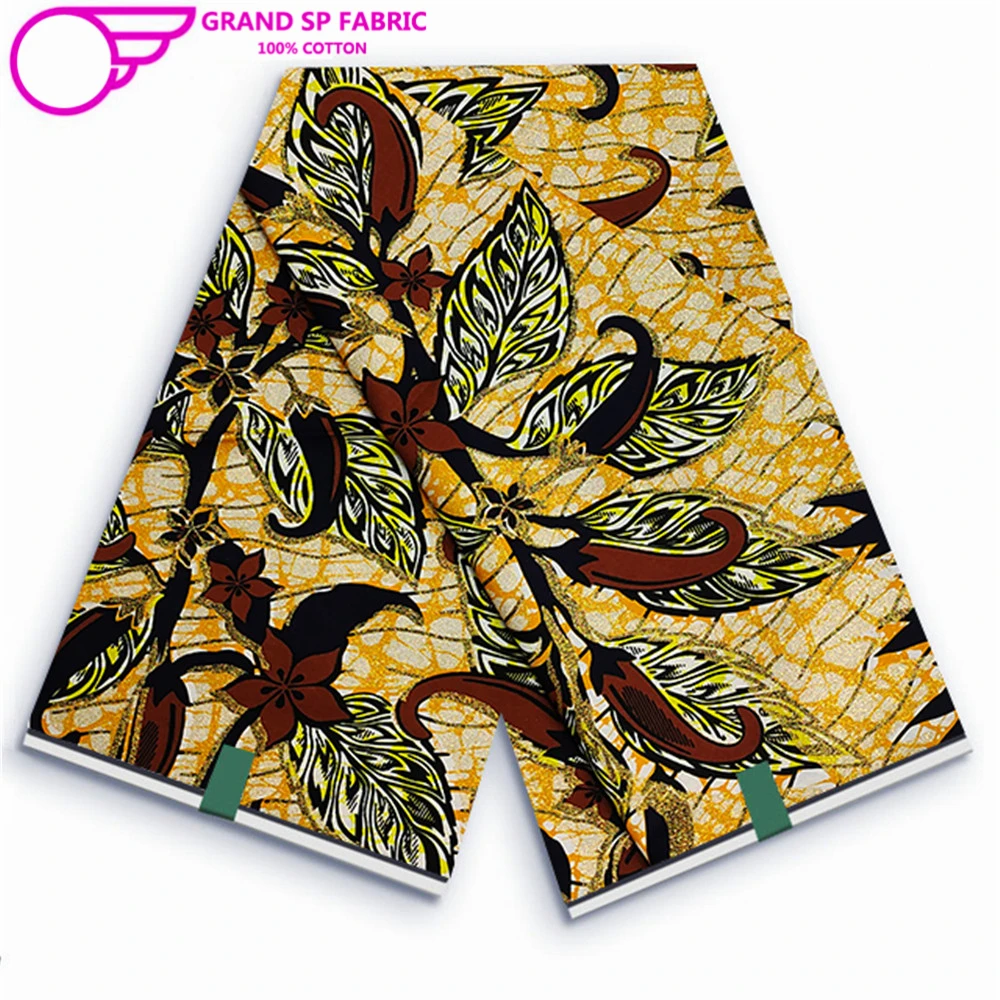 100% Cotton Grand Super Fabric African Wax Fabric High Quality Wax Print Ankara Fabric For Sewing 6yards DIY Women Dress