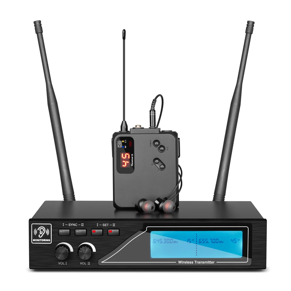 

JR21 Professional Stereo UHF Vocal Stage Instrument in Ear Wireless Monitor System