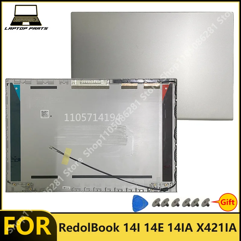 For RedolBook 14I 14E 14IA X421IA  Laptop Silvery -LCD Back Cover /Top Shell New replacement parts