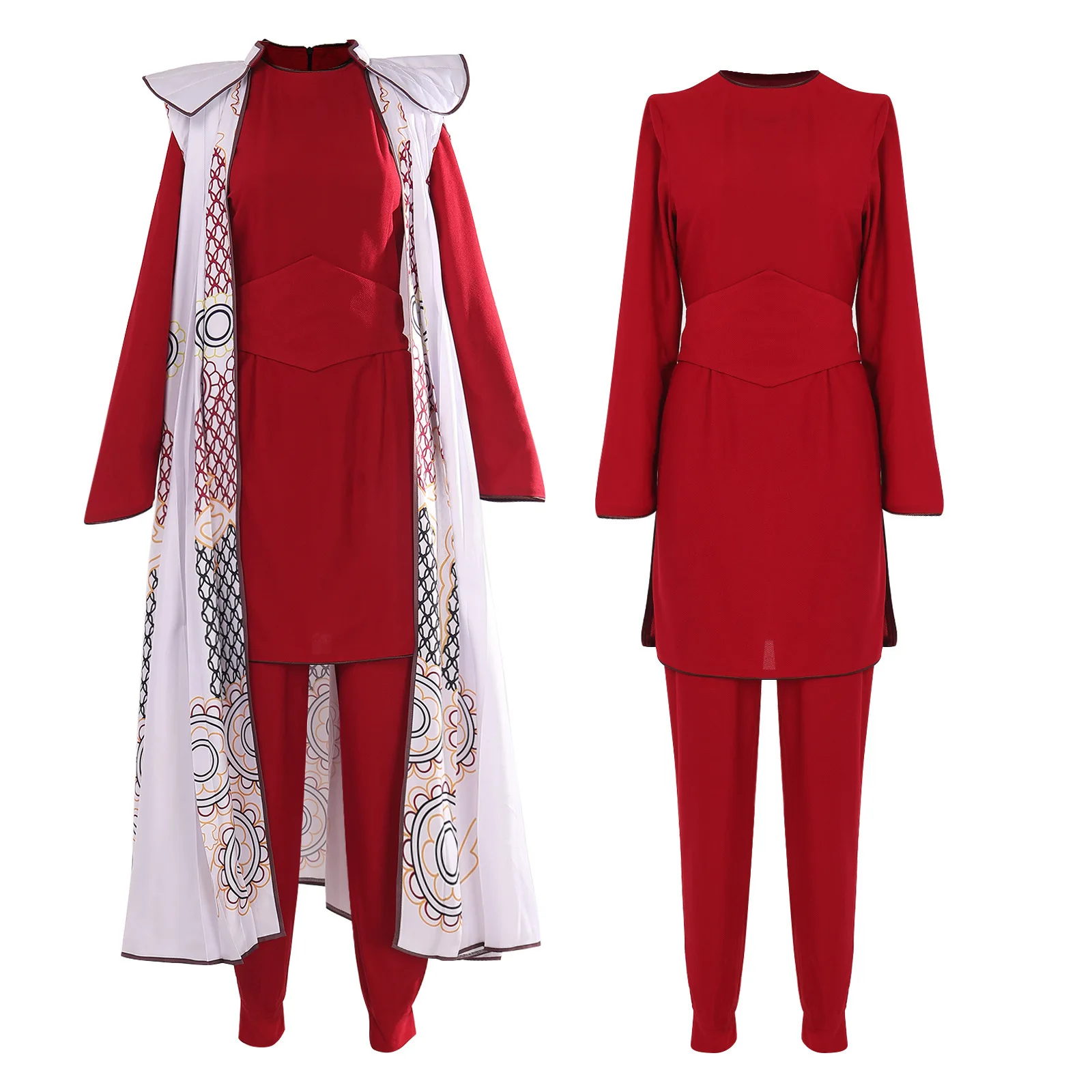 

Leia Cosplay Role Play Red Robe Cape Halloween Carnival Party Suit