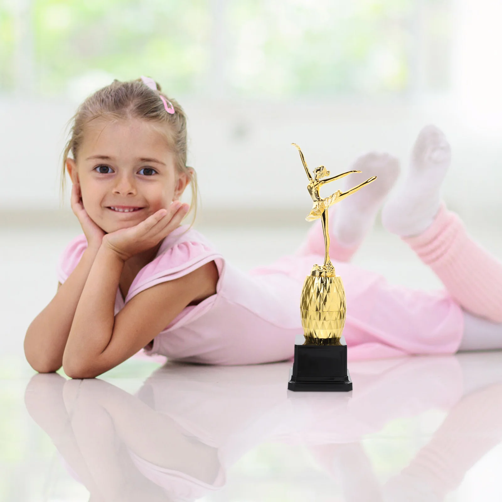 

Ballet Trophy Cup Female Dance Award Plastics Made Simple Yet Charming Design Ideal for School Events Dancing Parties