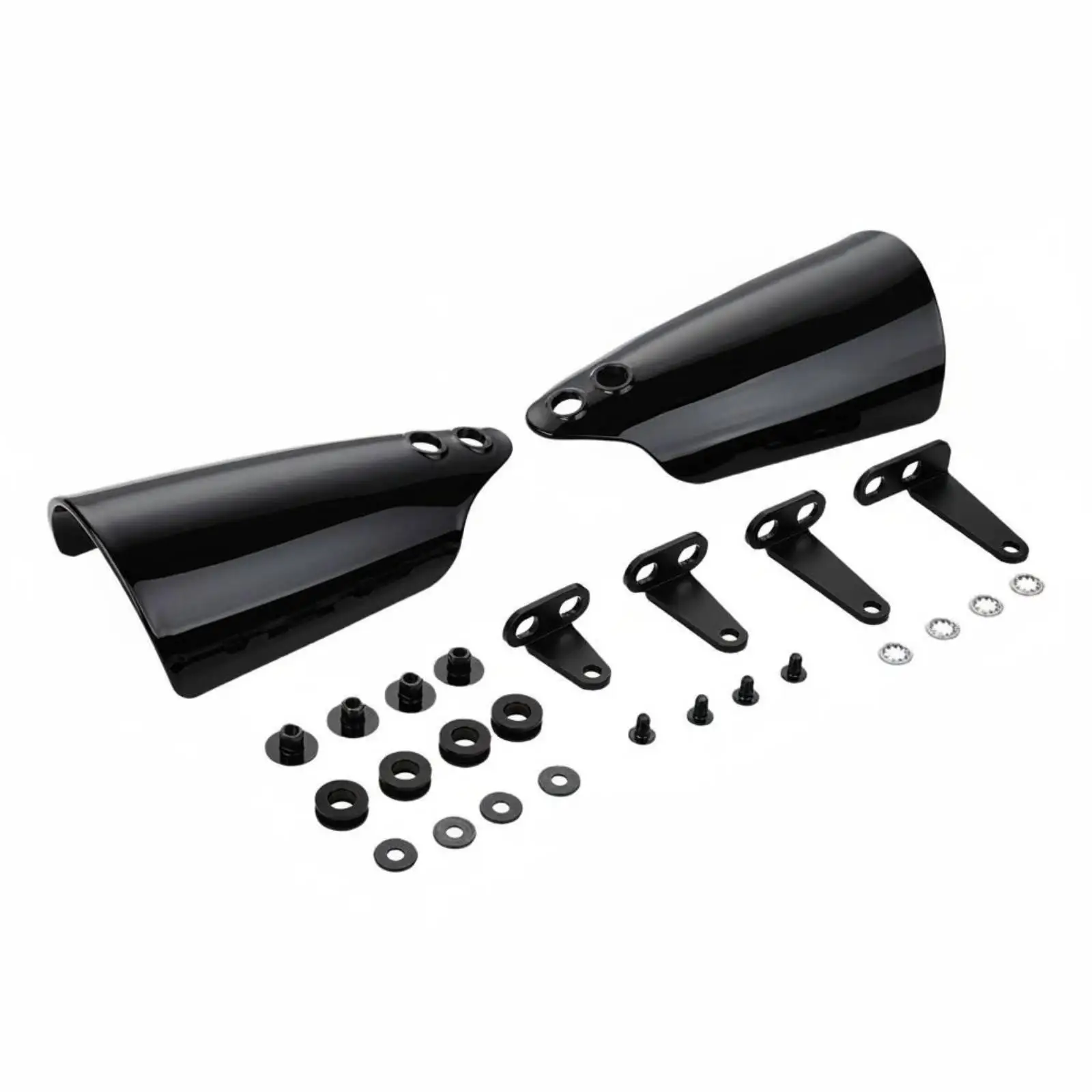 Motorcycle Protector Black Hand Guards Wind Block Handlebar Kit Easy Install for Highway Travel Comfort