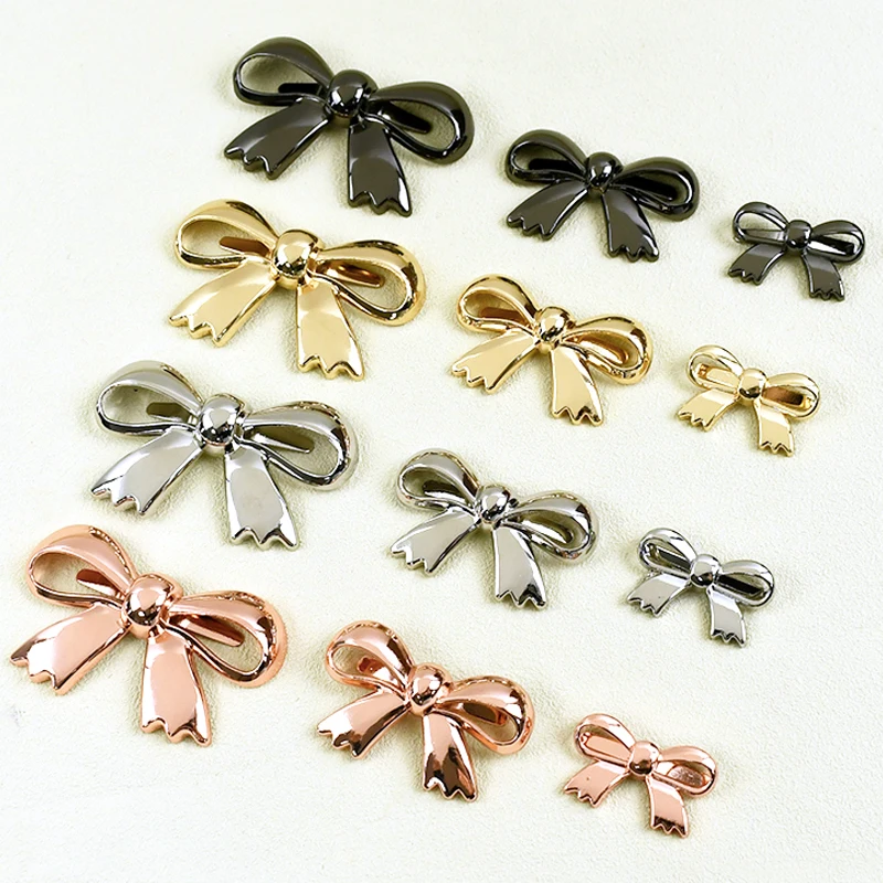 

5/10Pcs Meetee 30/45/60mm Metal Bow Buckles for Bag Clothes Pin Buckle Luggage Decorative Tags Clasp Sewing Hardware Accessories