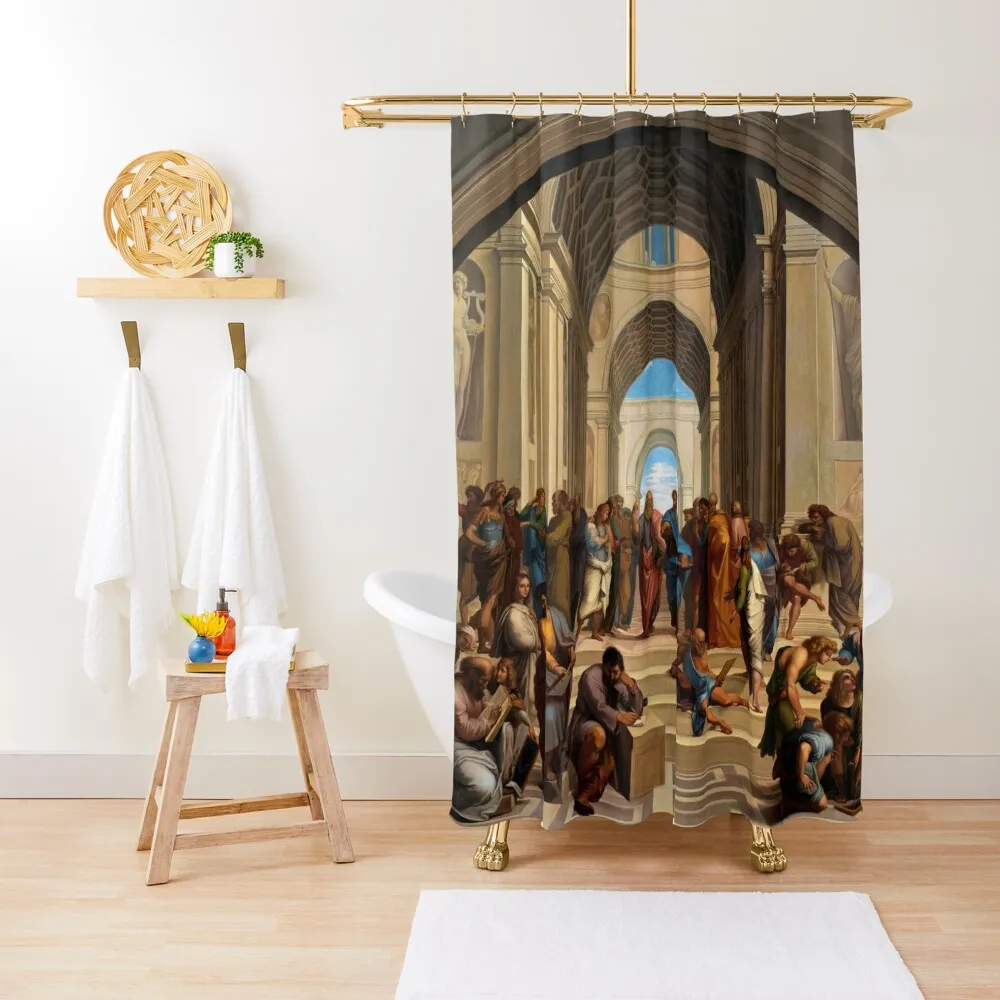 

School of Athens by Giuseppe Bezzuoli after Raphael Shower Curtain Curtains For Bathroom