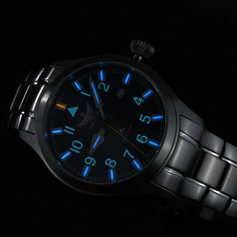 YELANG 2024 New Quartz Watch H3 T100 Self Luminous Waterproof 100m Sapphire Mirror Men\'s Watch Military Sports Watch V1021S