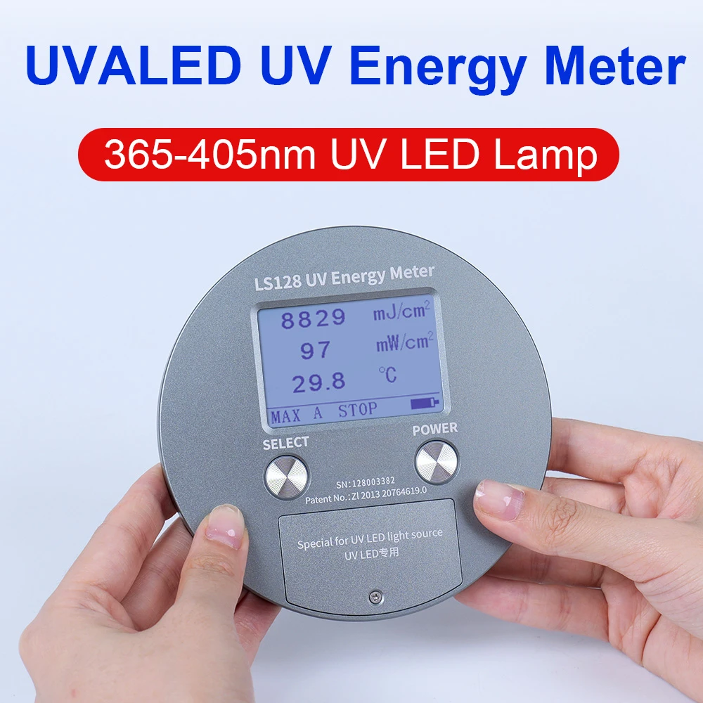 LS128 Digital UV Power Meter UVALED Lamp Intensity Puck Radiometer Integrator 340nm 420nm LED Battery Light Energy Measurement