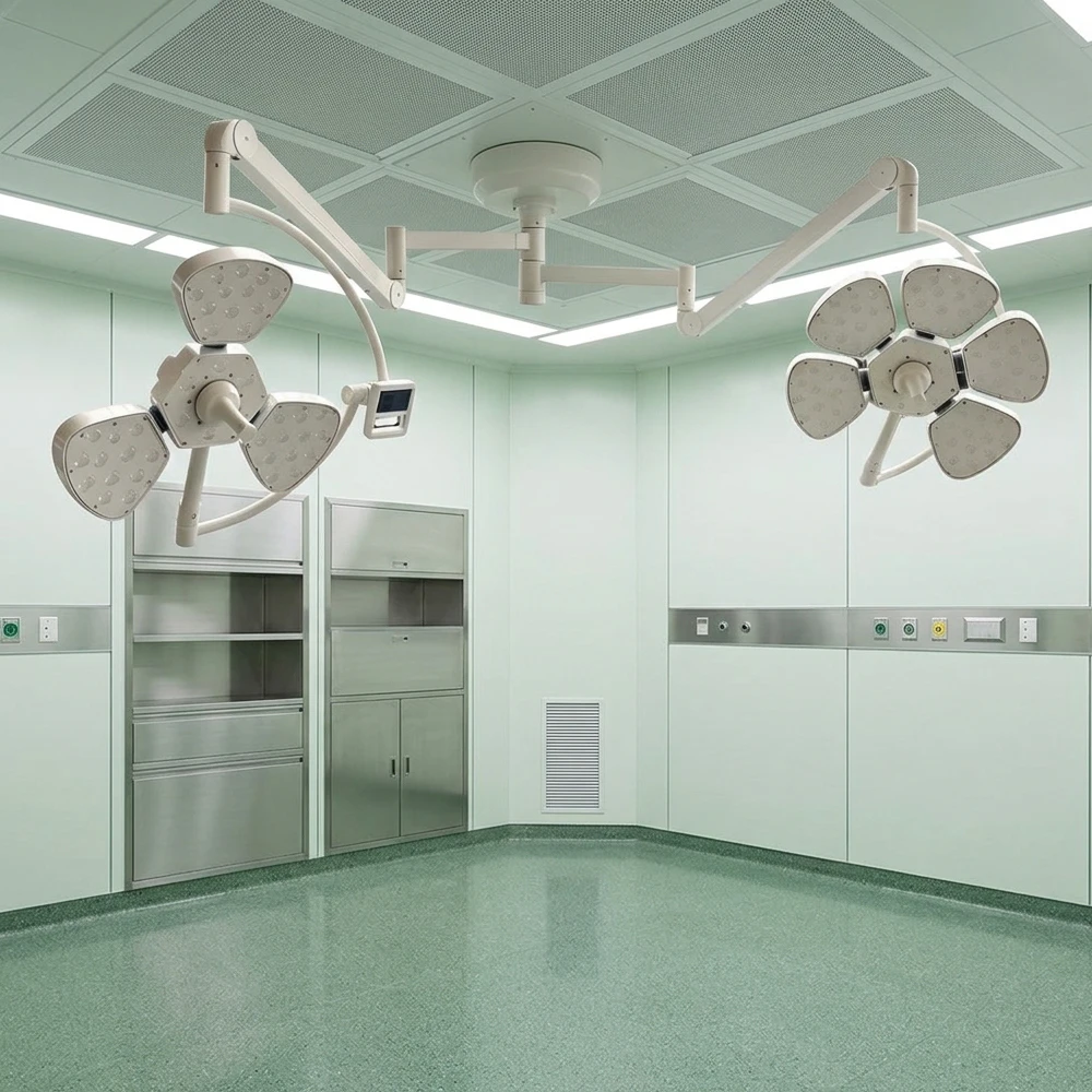 High-performance surgical shadowless lamp with digital memory control and high-temperature sterilizable handle, ABS material