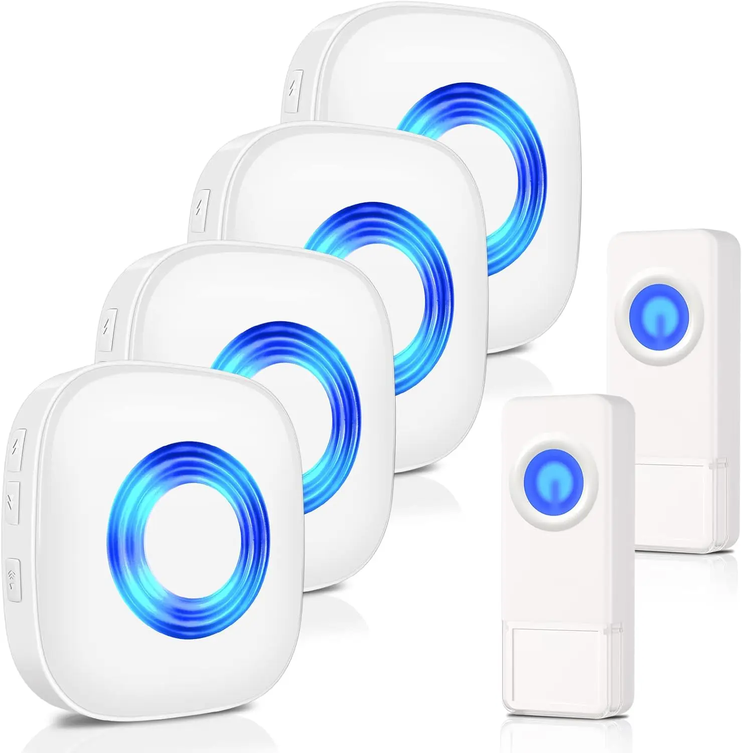 

Long Range Wireless Doorbell Kit, 1300ft Waterproof with 58 Melodies, 5 Volume Levels & LED Flash for Home/Office