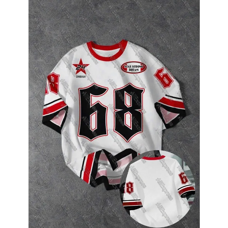 

Лето 202, мужская футболка, повседневная футболка с круглым вырезом, пуловер из полиэстера с буквенным принтом «Чикаго», летний повседневный уличный мото