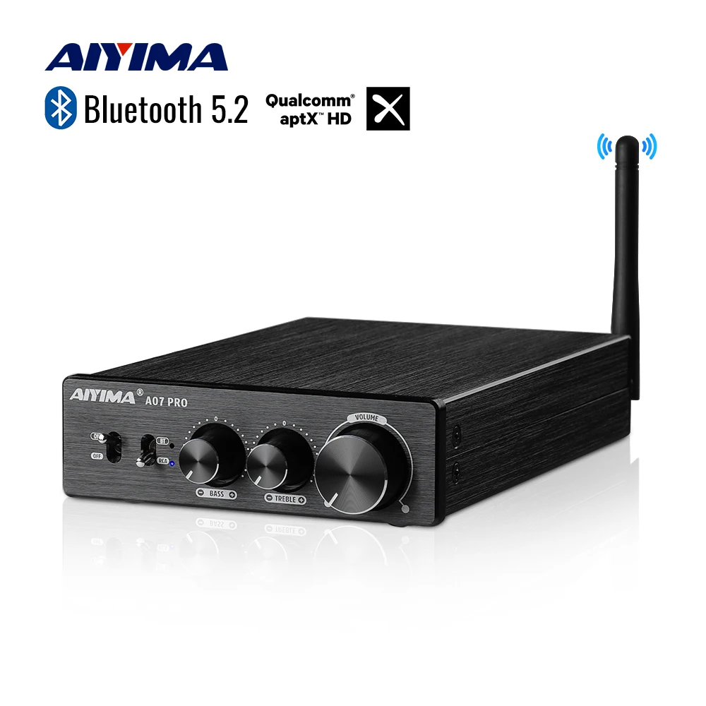 AIYIMA A07 PRO Bluetooth Amplifier Audio APTX HD TPA3255 Hifi Stereo Power Amplifier 300Wx2 Sound Speaker Amplificador Home Amp 