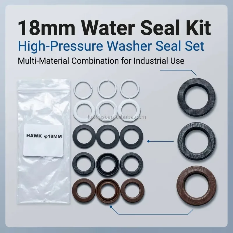 High Pressure Pump Water Seal O‑Ring Repair Kit 18mm 20mm 22mm Gasket Spare Parts for Pressure Washer Pump