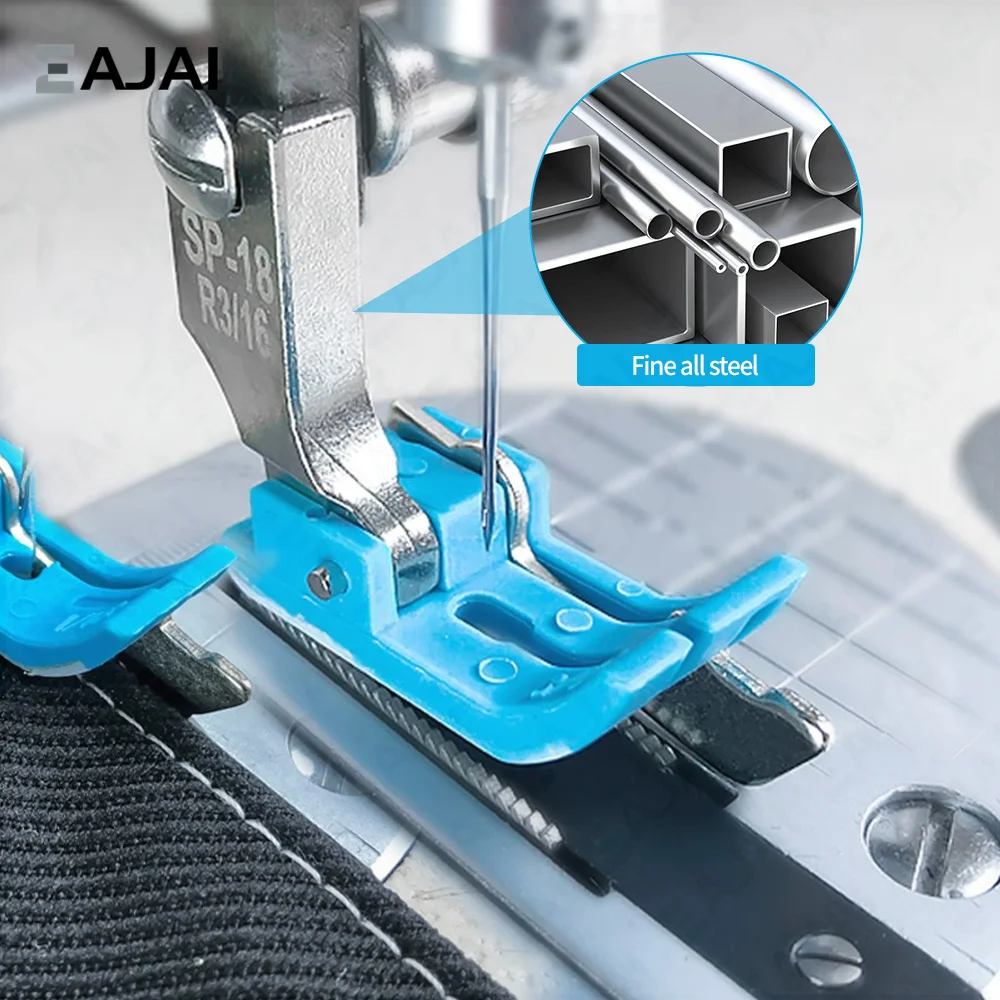 1PCS Flat Car Plastic Curb Presser SP-18 Left And Right Stop Curb presser Open line Presser Blue Oxford Knife Presser Foot