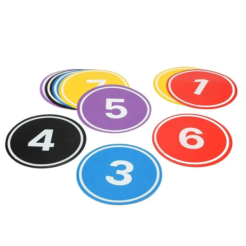 

Dropship-Round Flat Floor Markers Anti-Slip Spot Markers 10PCS With Bag For Football,Basketball Training