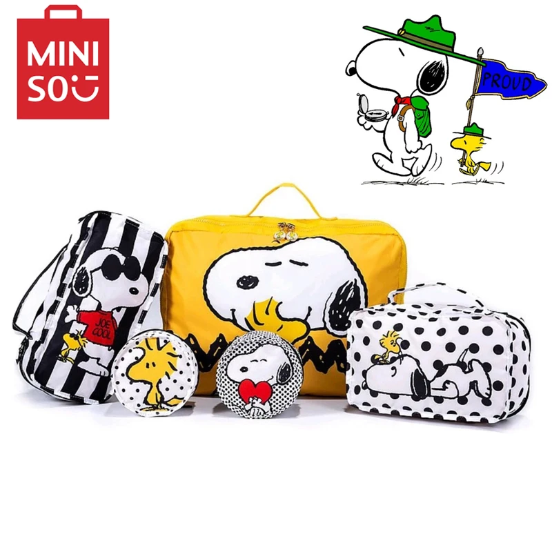 Super Cute Japan Snoopy Five In One Travel Storage Bag Storage Bag Clothing Classified Storage