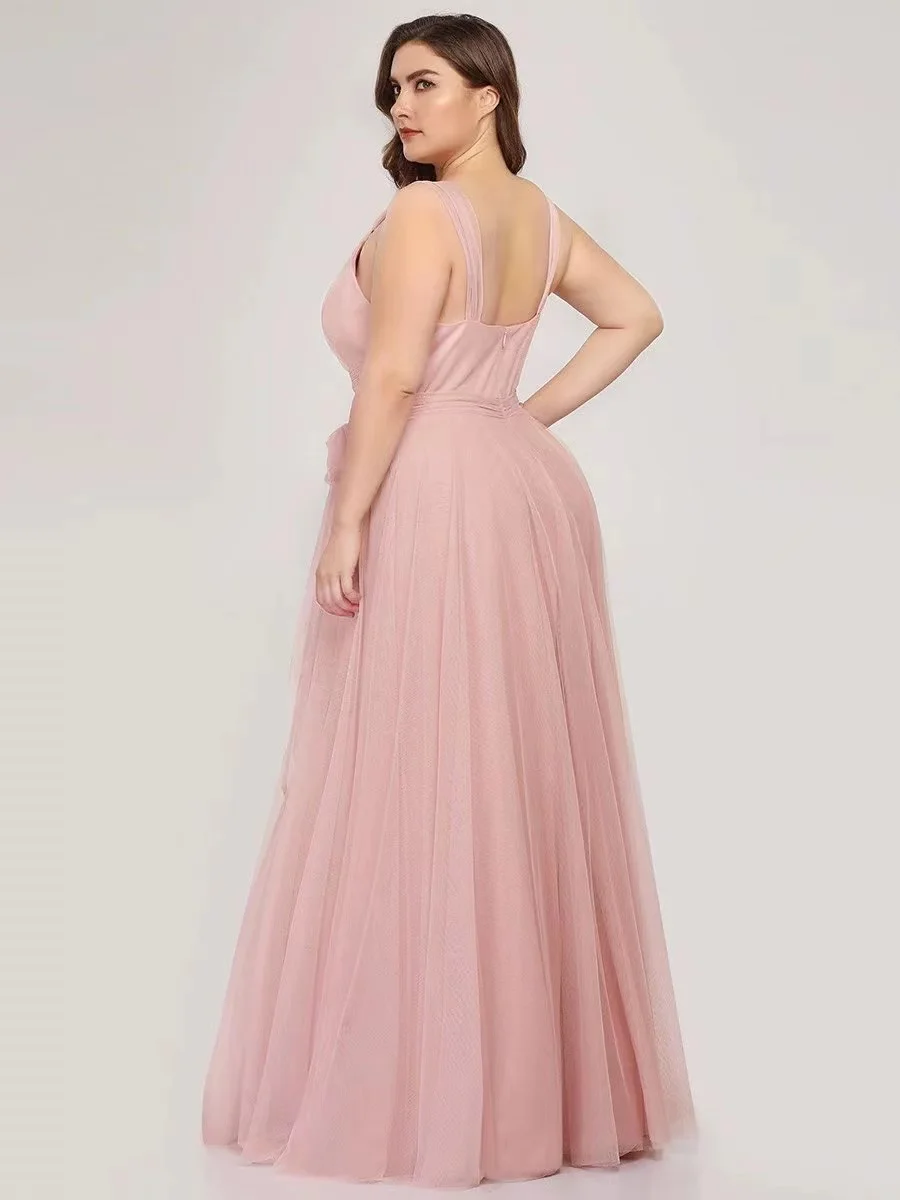 2024 Summer Plus Size 3XL 4XL 5XL Elegant Chiffon Dress Women Long Dresses Sexy V-neck Luxury Boho Evening Maxi Party Dress ﻿