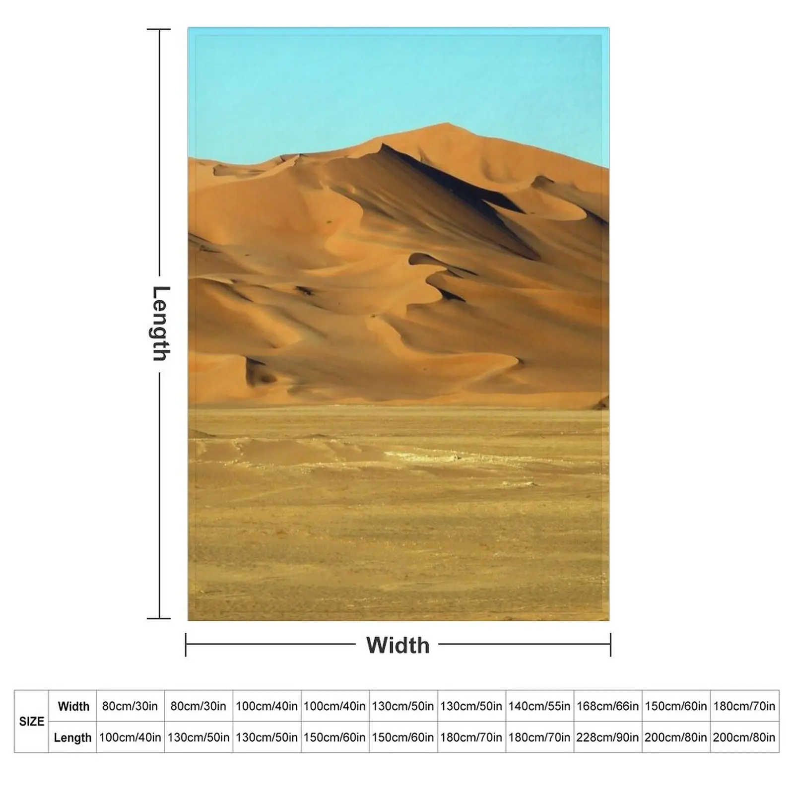 Sand Dunes Sahara Desert Landscape 22 Throw Blanket couch cozy soft plush fuzzy picnic outdoor blanket