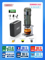 HiBREW Wireless Electric Portable Espresso Coffee Machine for Car & Home Camping Coffee Maker Fit Nespresso Dolce Capsule Powder