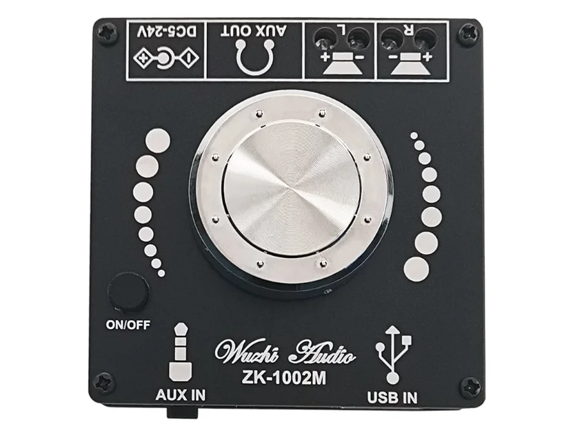 1PCS ZK-1002M MINI 2.0 Stereo Bluetooth Digital Amplifier Board Module with Multiple Inputs 100W*2