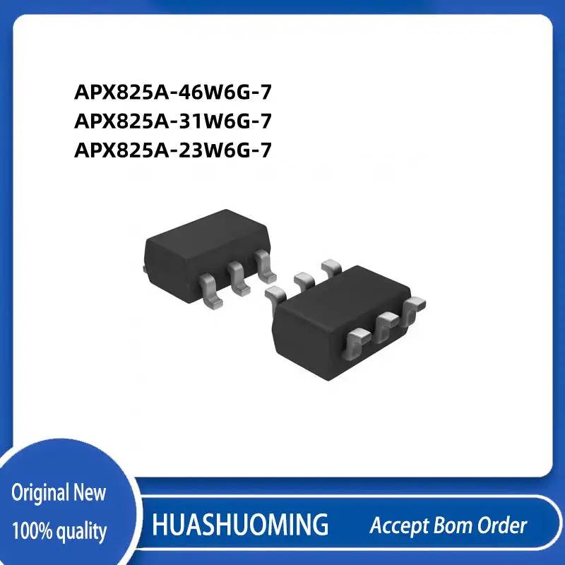 50Pcs/Lot   APX825A-46W6G-7 46W6G-7   APX825A-31W6G-7 31W6G-7   APX825A-23W6G-7  23W6G-7   APX825A   SOT23-6