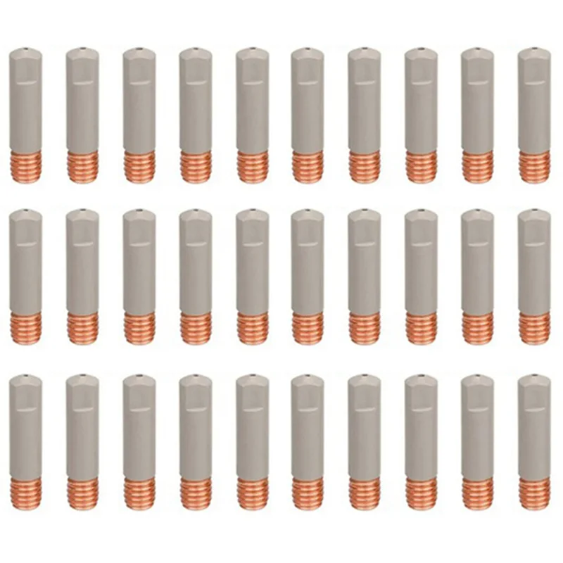 

SEWS-30Pcs MB15AK Welding Nozzle Tips Coating Protect M6 Gas Nozzle Tip 1.0Mm MIG Welding Tool Parts
