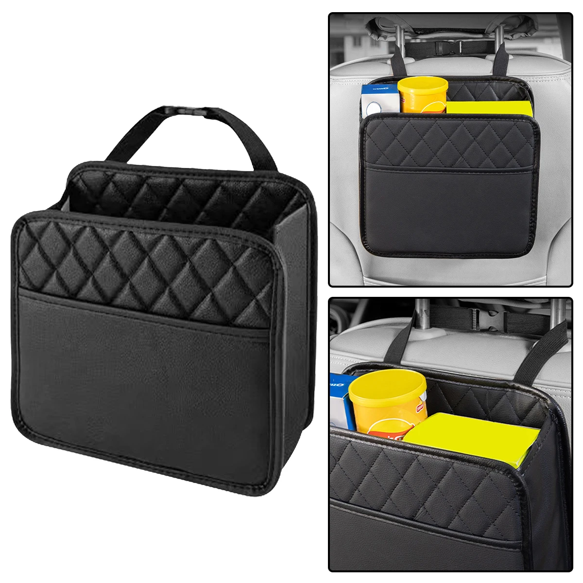 

Classic Car Seat Back Storage Bag Hanging Bag Vehicle Multifunctional Storage Box Interior Supplies Rear Seat Back Storage Rack