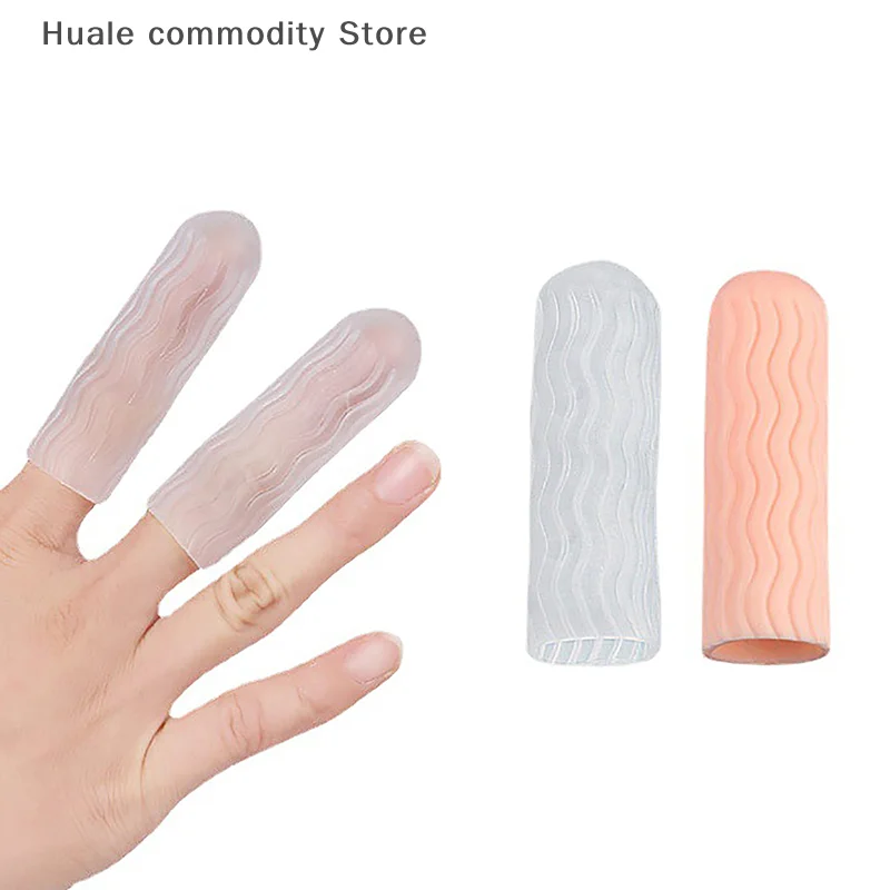 Non-slip Finger Protector Sleeve Cover Anti-cut Heat Resistant Finger Sleeves Fingertip Great Cooking Kitchen Tools