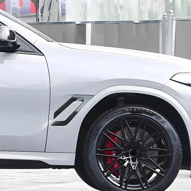 For BMW X6 G06 2020-2025 ABS Black Car Side Fender Sticker Shark Gill Air Flow Wing Vent Trim Car accessories